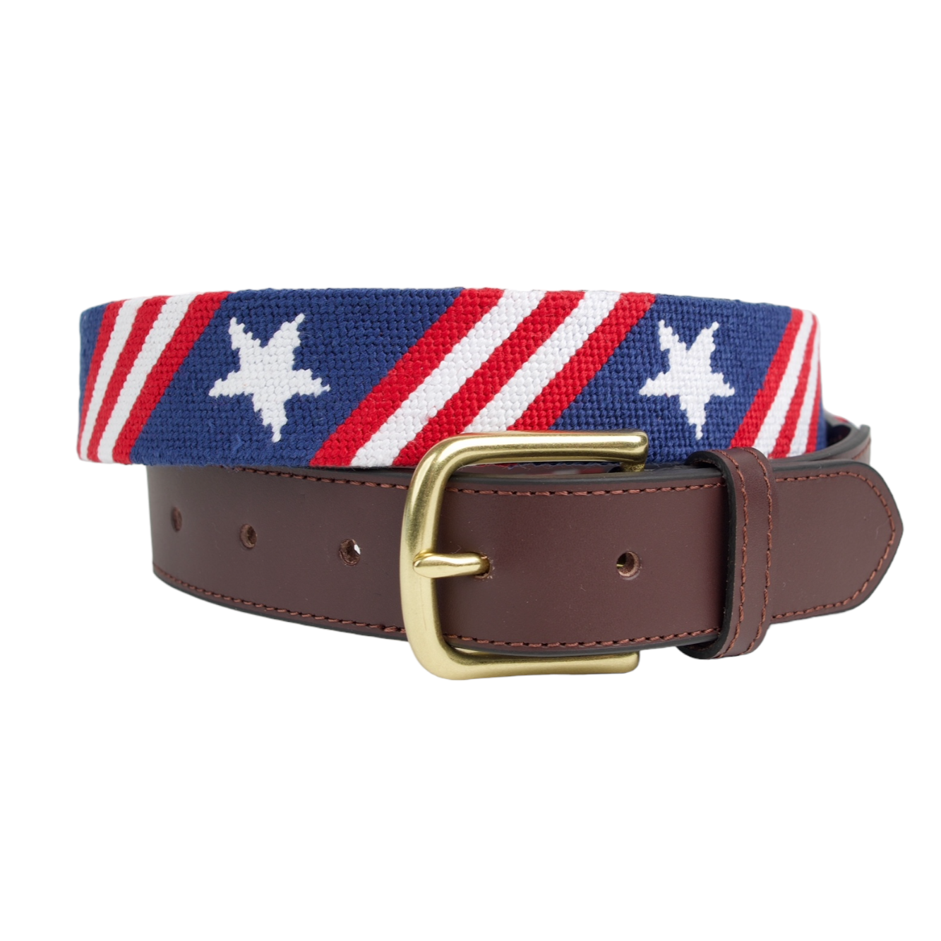Stars and Stripes Needlepoint Belt - Henry Duvall