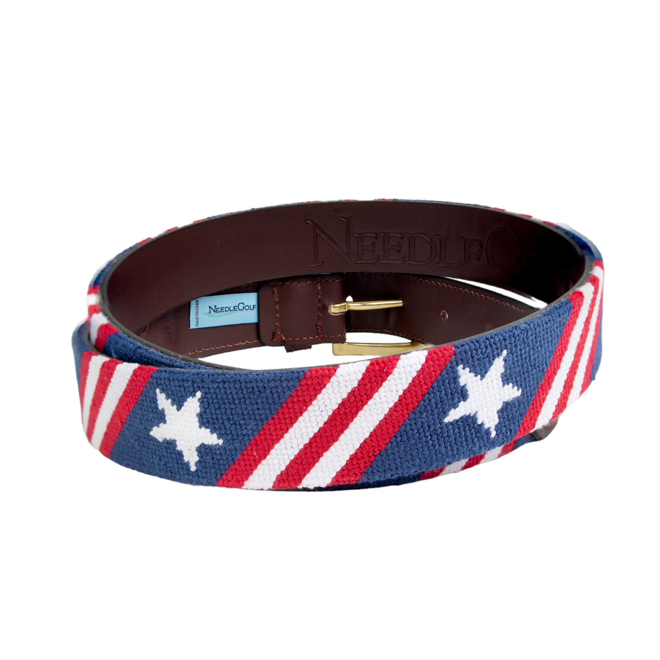 Stars and Stripes Needlepoint Belt - Henry Duvall
