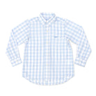 Henry Duvall blue gingham Bennett button down shirt in soft cotton, classic preppy boys spring wardrobe staple for Easter and sibling matching