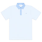 Henry Duvall men’s performance polo in breathable stretch fabric, classic preppy short sleeve polo shirt for golf, work, and everyday wear.