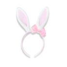 Seersucker Bunny Ears with Bow, Pink - Henry Duvall