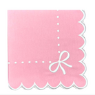 Juliet Bows Napkin in Pink, Set of 4 - Henry Duvall