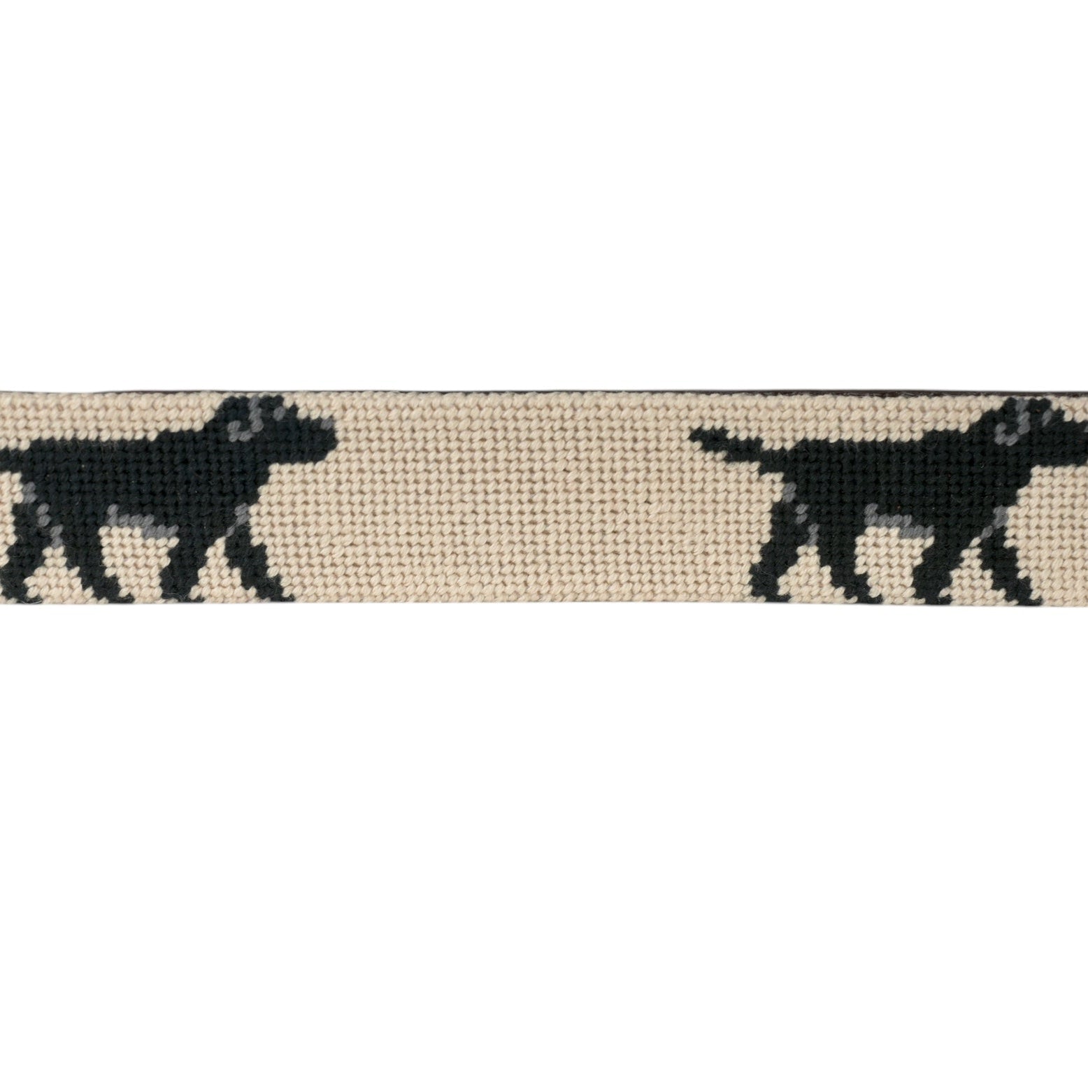 Children’s Labrador needlepoint belt with fall colors and leather trim, classic embroidered belt for boys who love dogs or matching with Dad