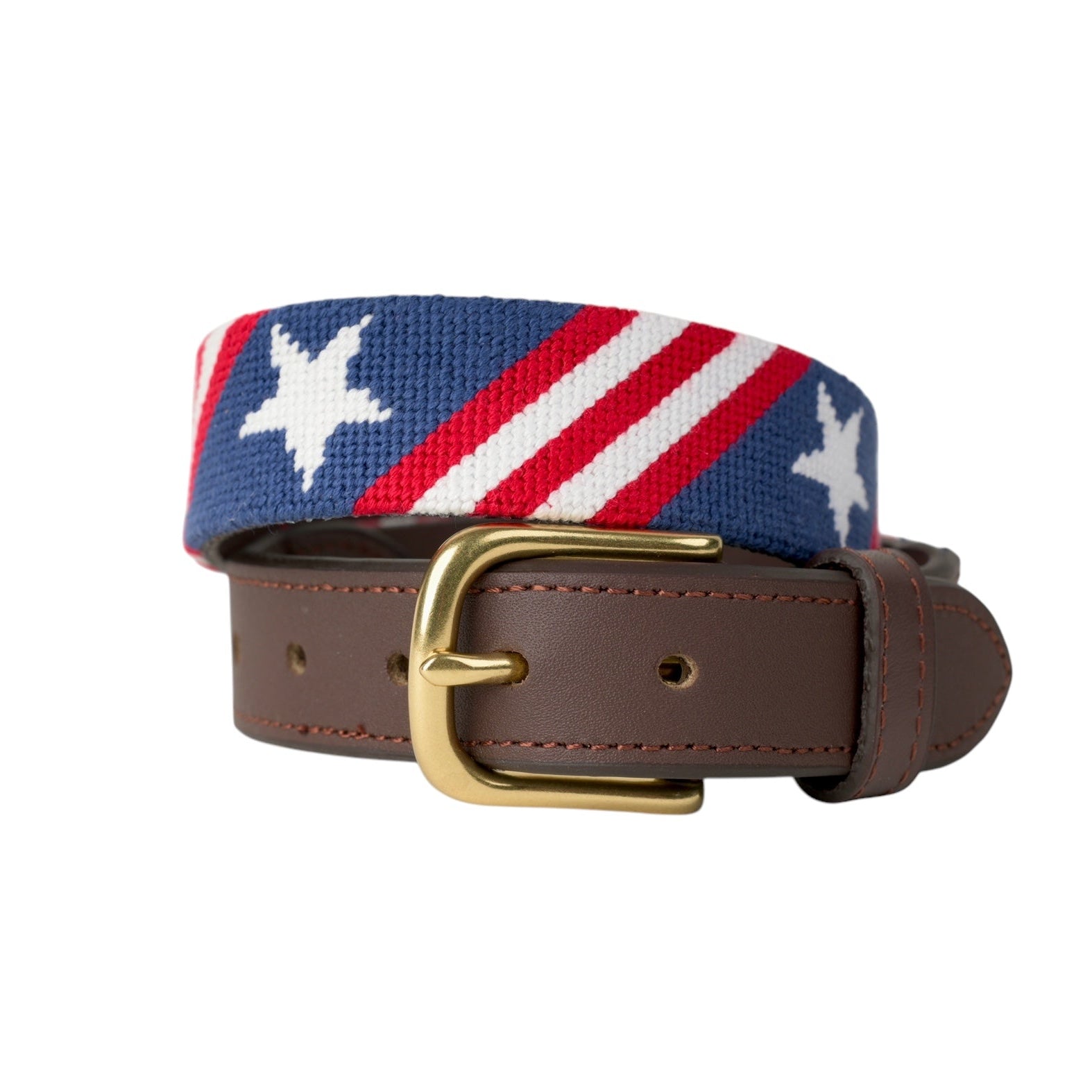 Stars and Stripes Children's Needlepoint Belt - Henry Duvall