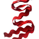 Red ribbons in a wavy pattern on a white background