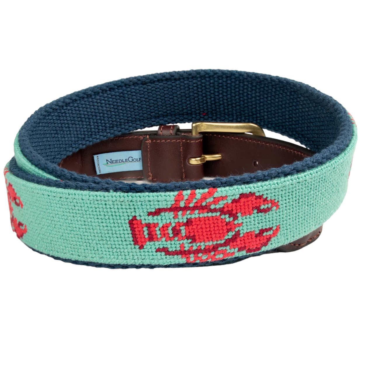Lobster Needlepoint Canvas Belt - Henry Duvall