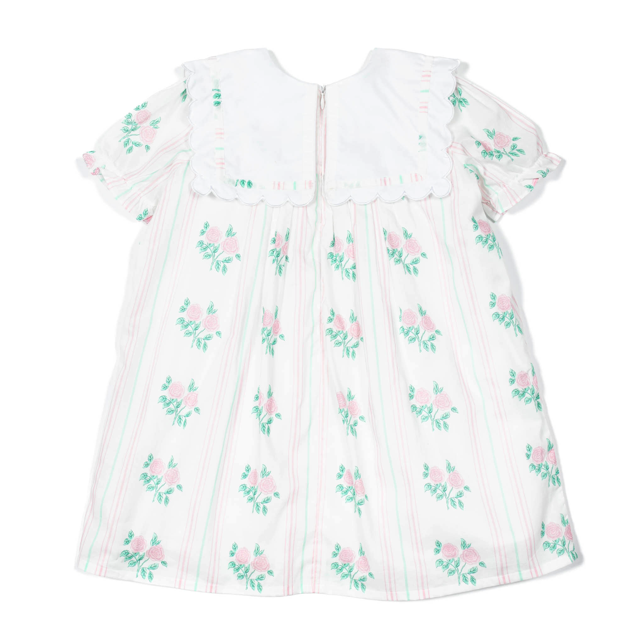 Short Sleeve Isla Dress in Vintage Floral Stripe - Henry Duvall