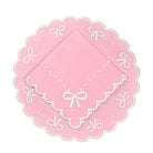 Juliet Bows Napkin in Pink, Set of 4 - Henry Duvall