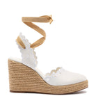 Poppy Espadrille In White Fabric - Henry Duvall