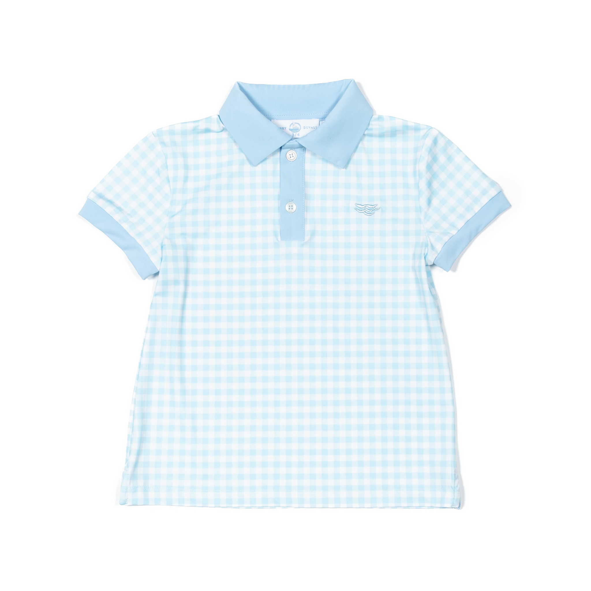 Match Point Polo in Blue Gingham - Henry Duvall