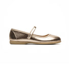 Childrenchic gold Mary Jane shoes for girls with Velcro strap and cushioned sole, perfect for pairing with Henry Duvall fall dresses and party looks