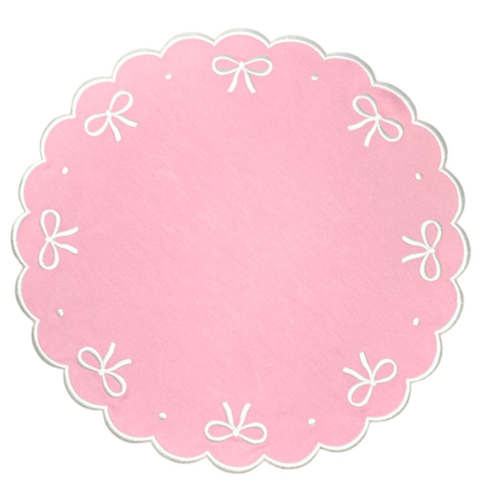 Juliet Bows Placemat in Pink, Set of 4 - Henry Duvall