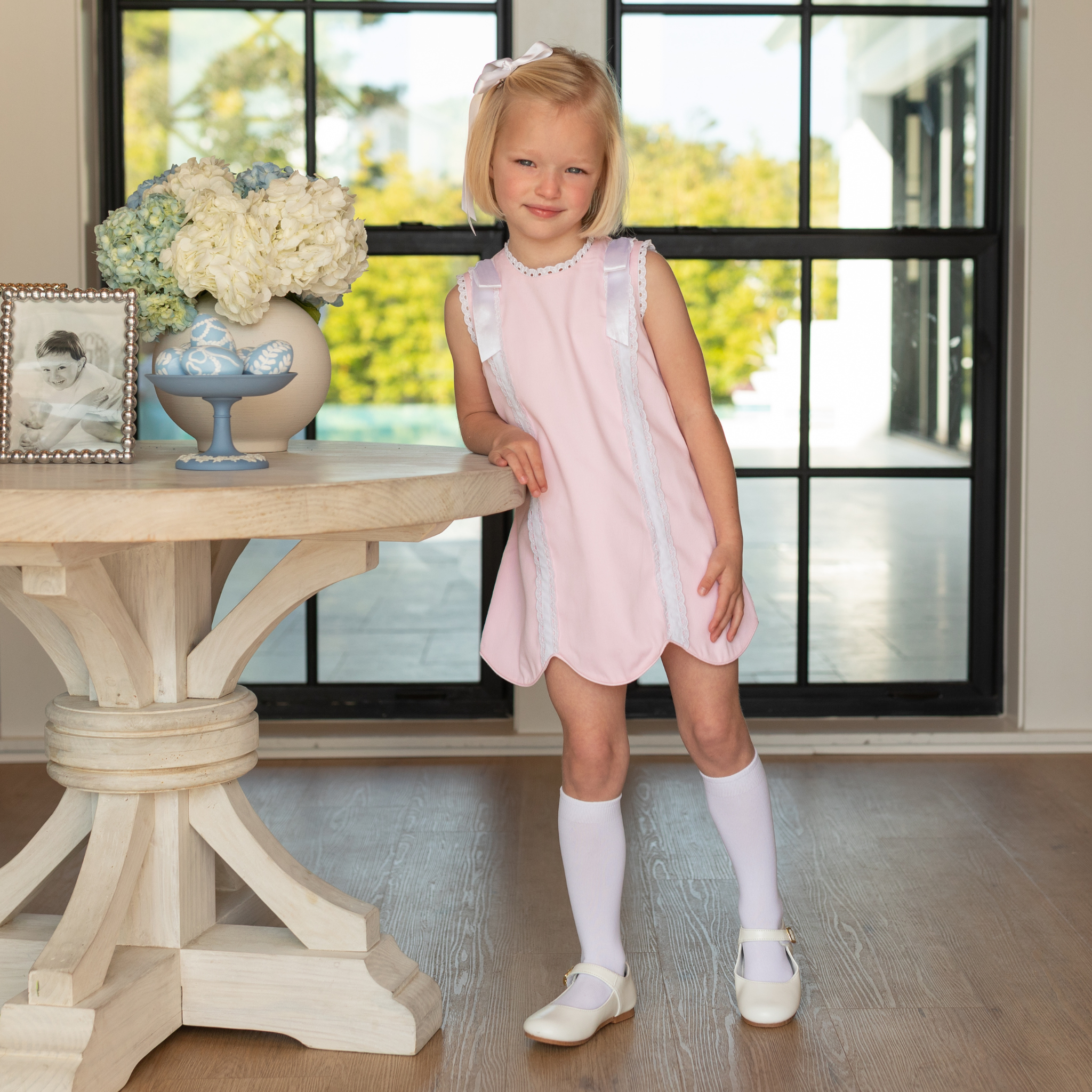 The Rosie Dress in Primrose Pink Pique