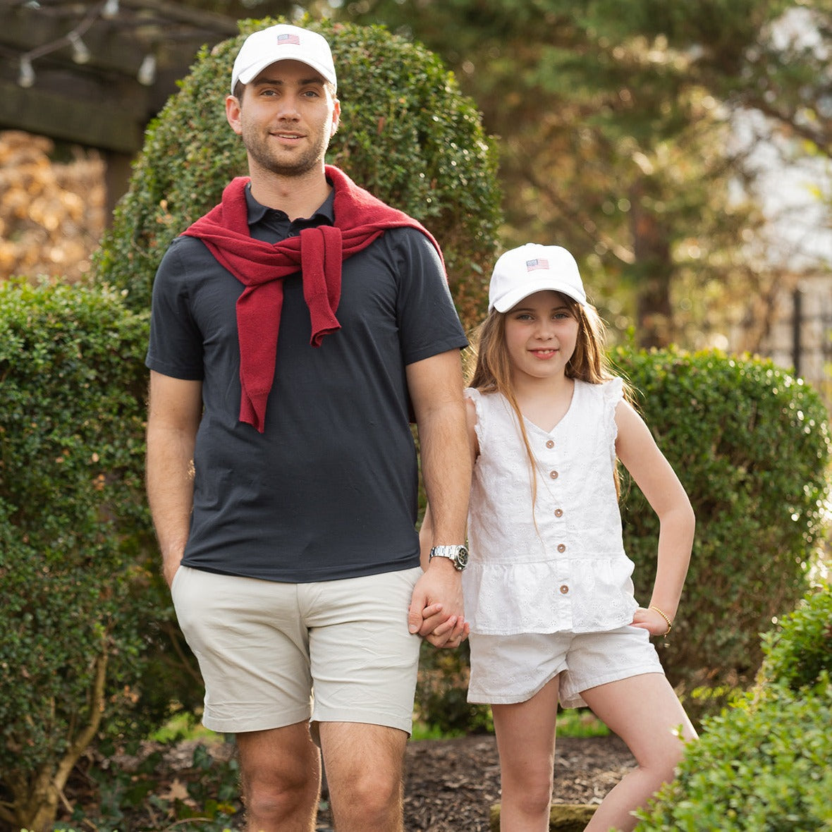 American Flag Bow Baseball Hat (Girls) - Henry Duvall