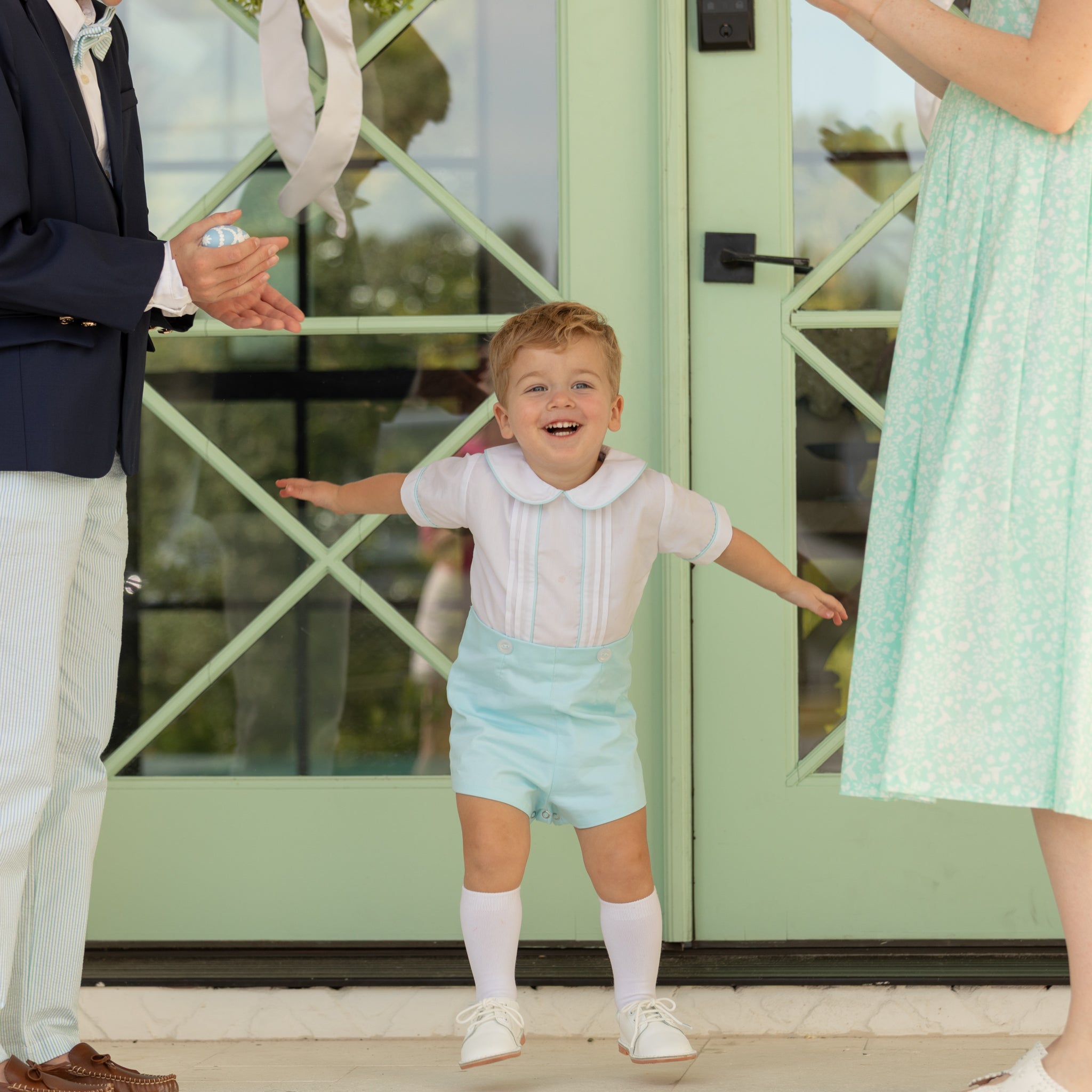 Classic white nylon knee high socks for girls and toddlers, lightweight with ribbed stay-up top, designed for comfort and perfect fit, ideal for pairing with Mary Janes or dress shoes from Henry Duvall’s Fall Collection