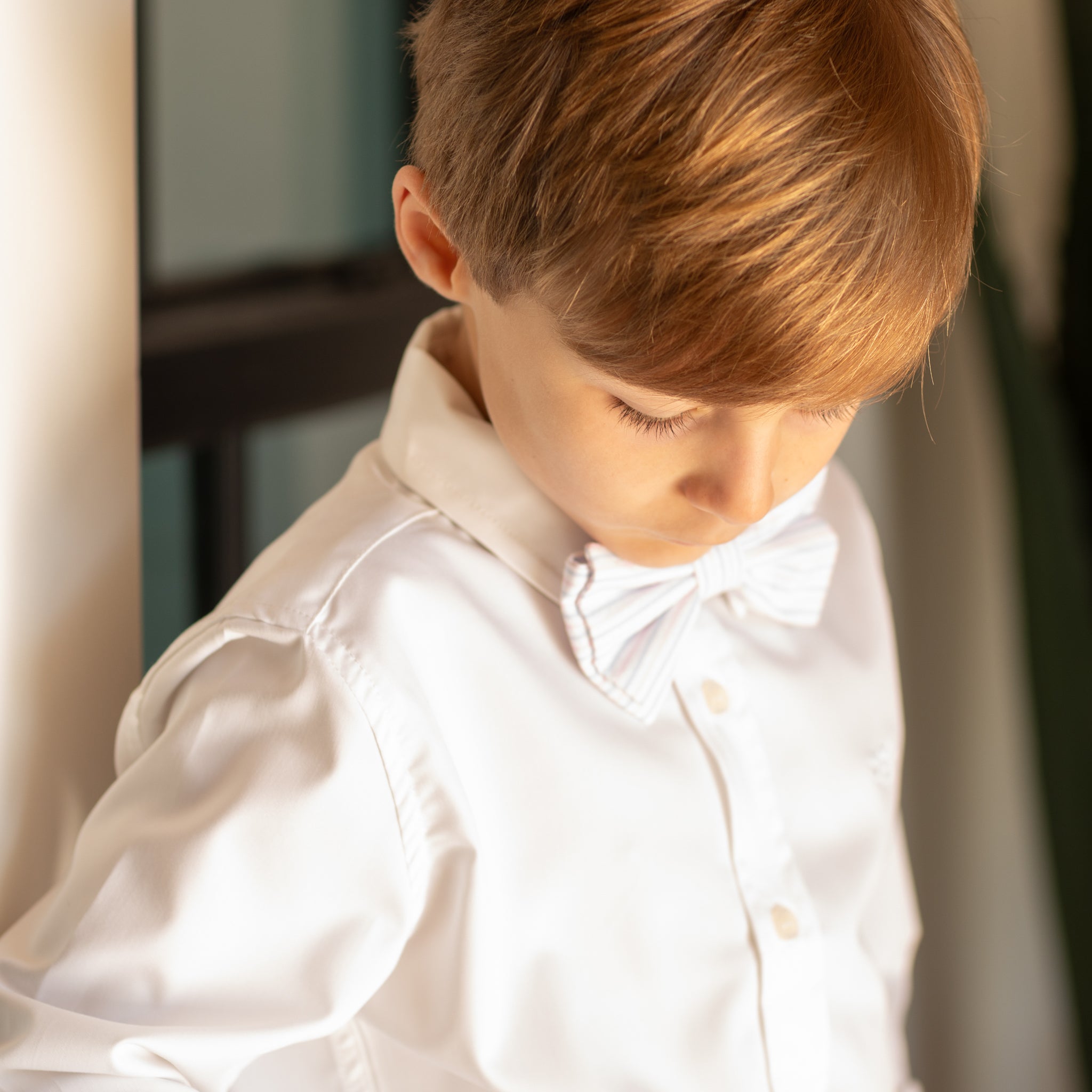 Henry Duvall classic white boys button down shirt, a timeless boys shirt designed for polished, preppy dressing.