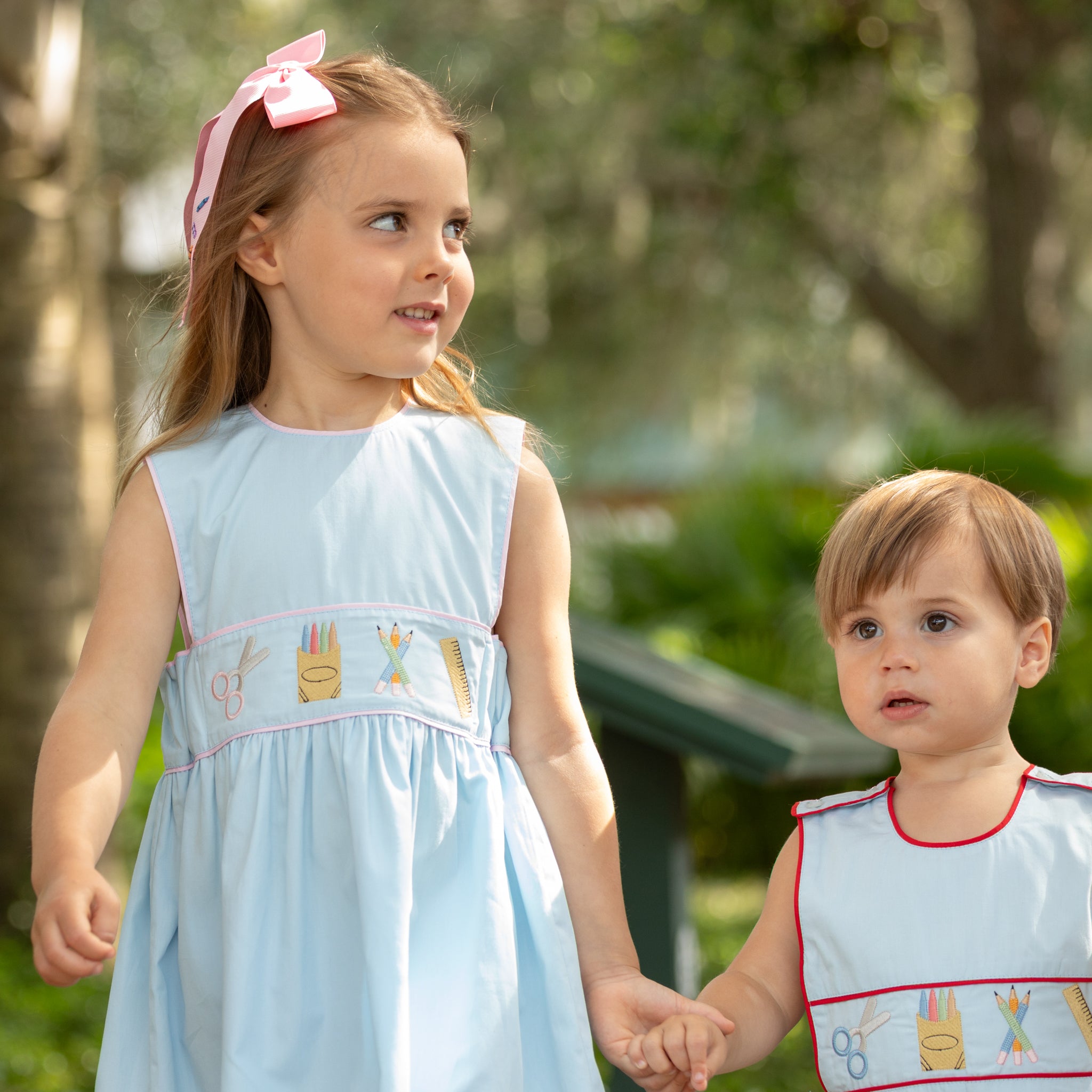 Girls Back to School Embroidered Dress - Henry Duvall
