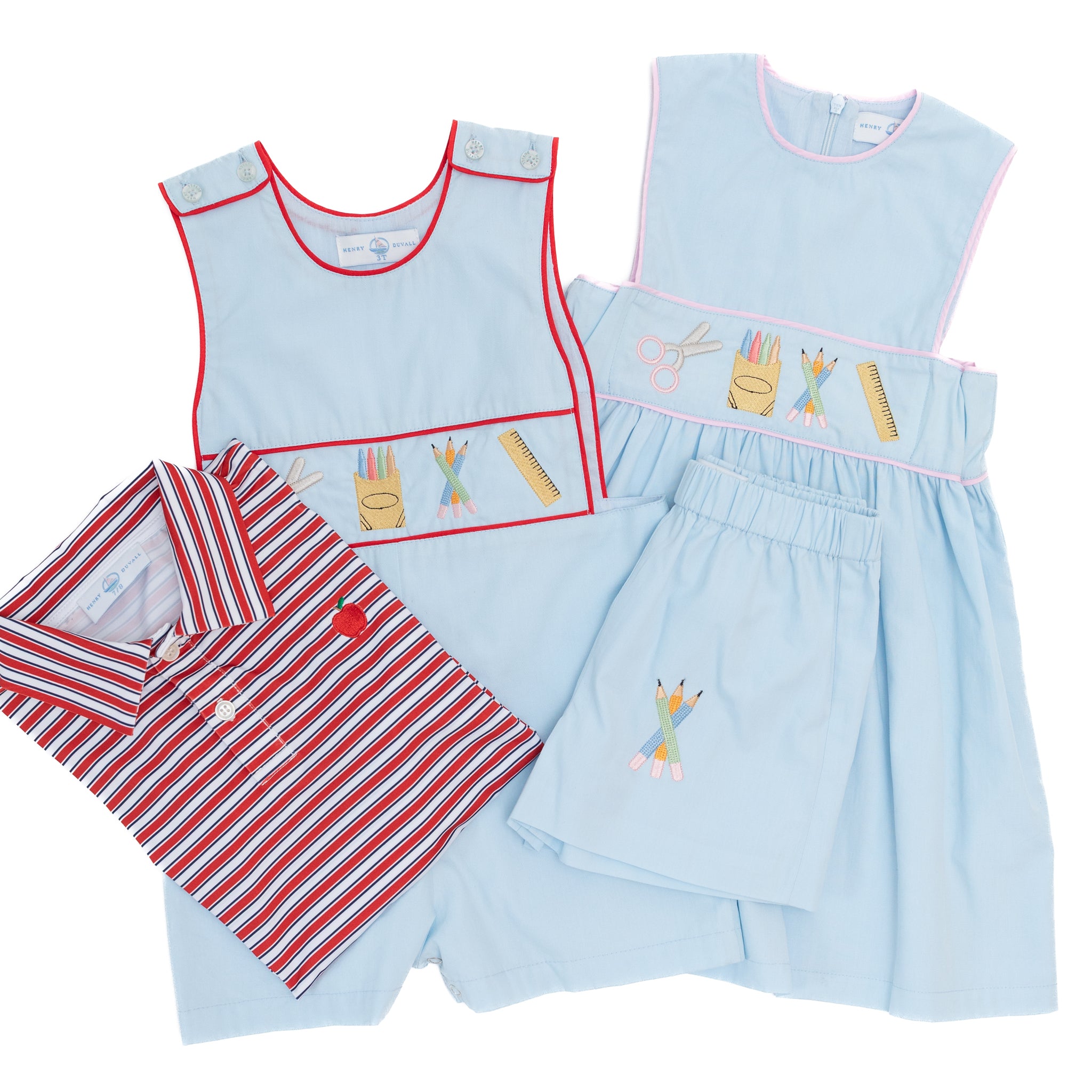 Boys Red Striped Polo - Henry Duvall