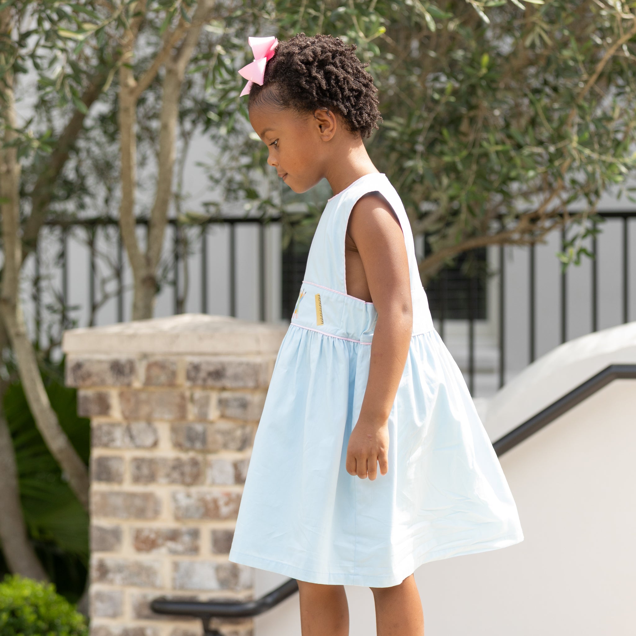 Girls Back to School Embroidered Dress - Henry Duvall