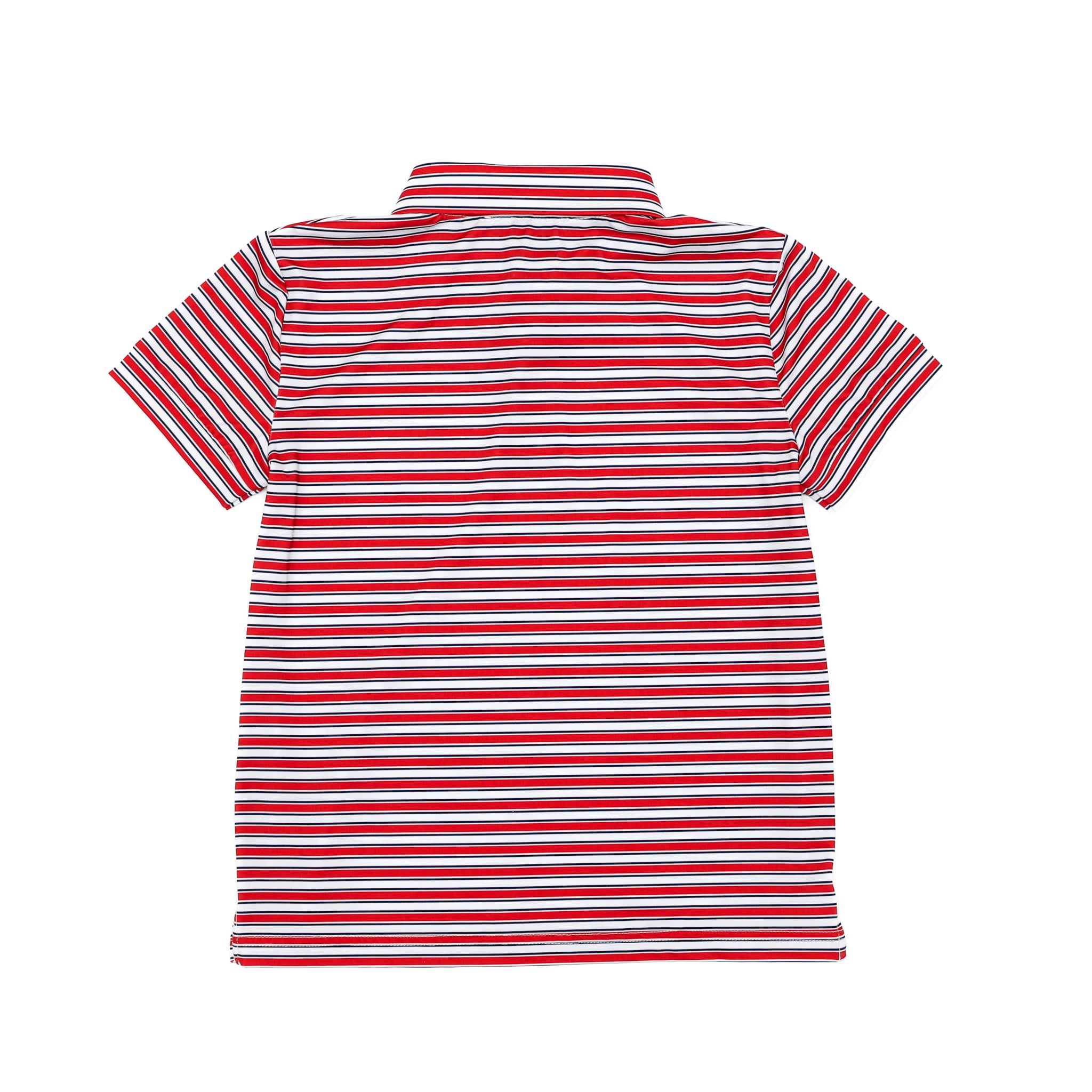 Boys Red Striped Polo - Henry Duvall