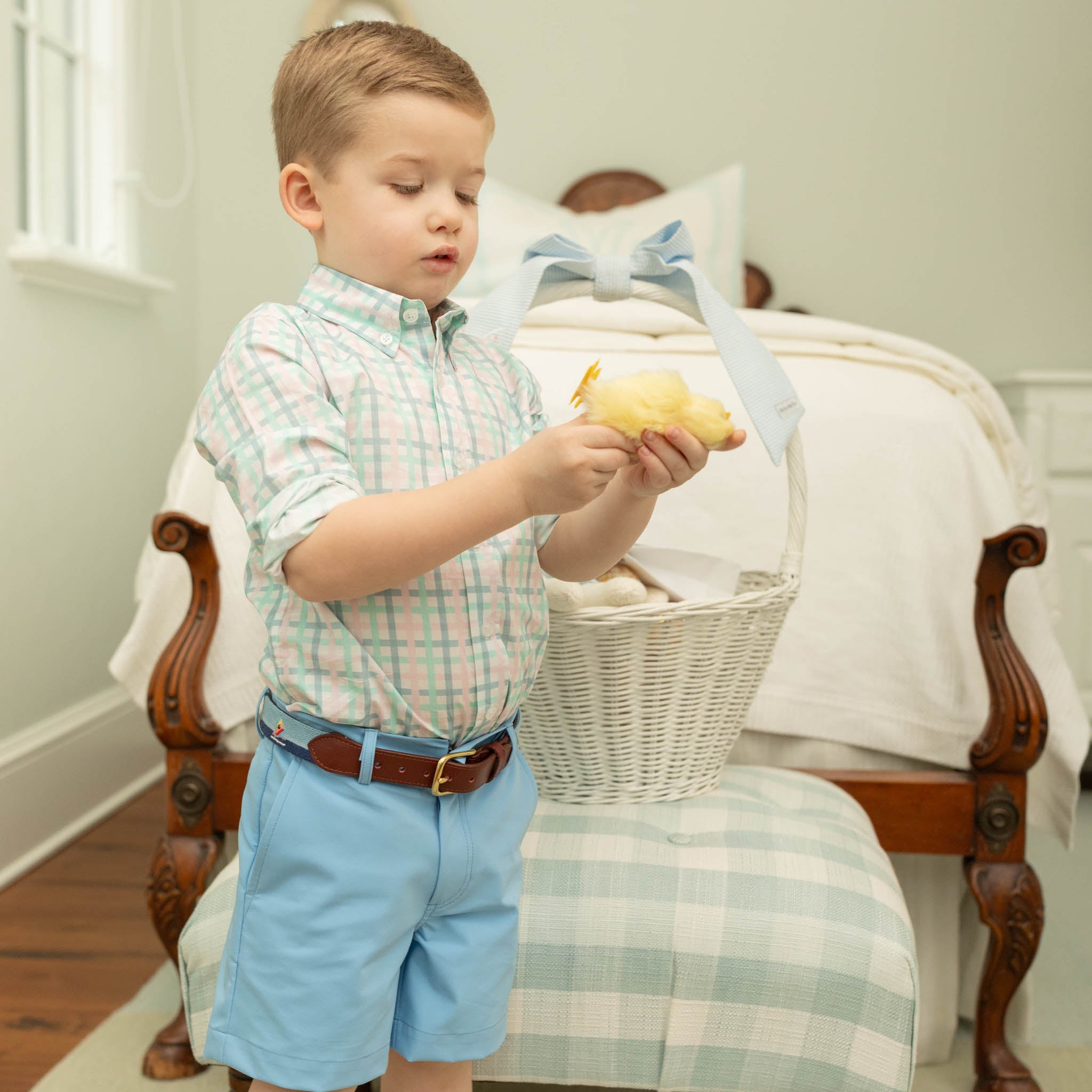 Bennett Button Down in Pastel Plaid - Henry Duvall