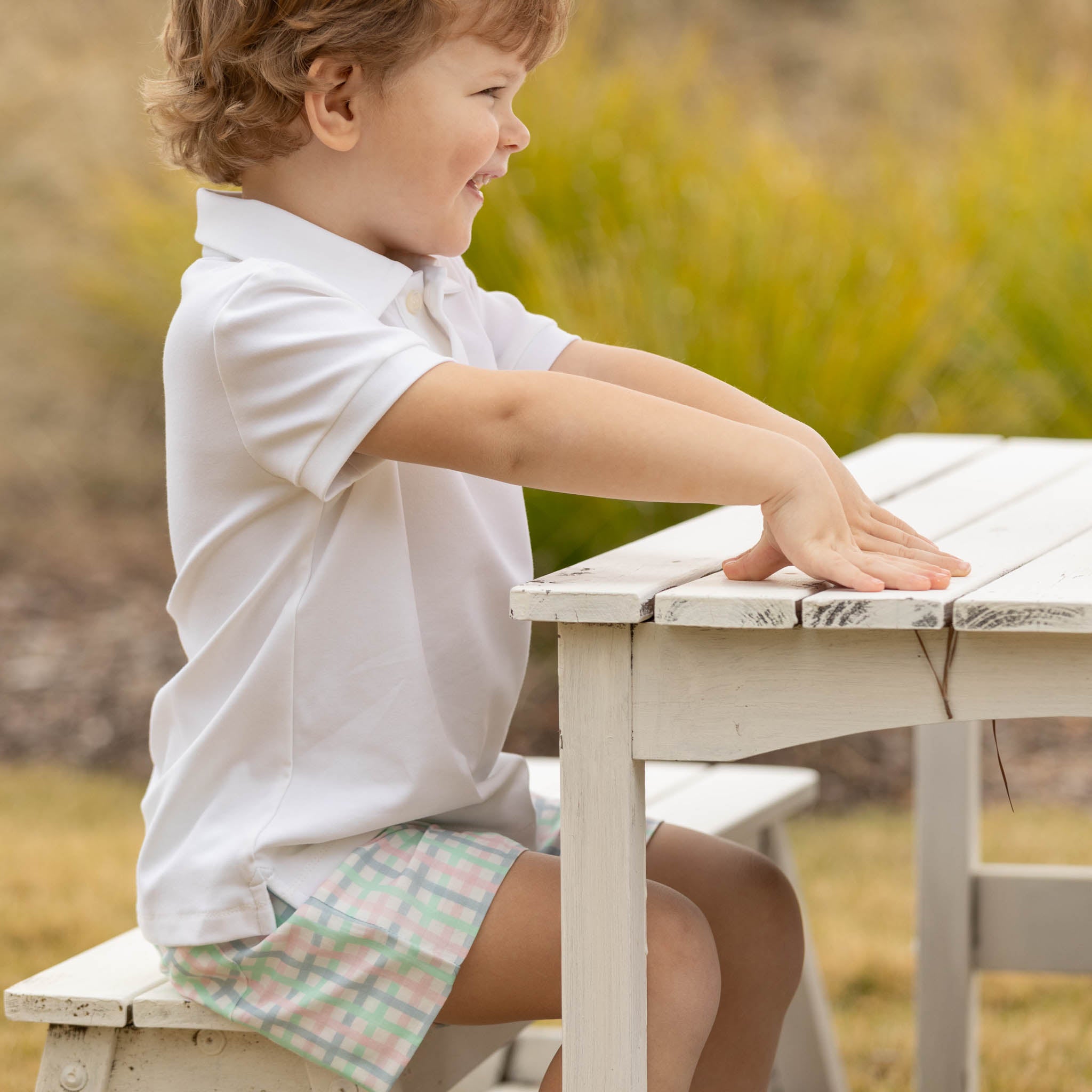 Liam Shorts in Pastel Plaid - Henry Duvall