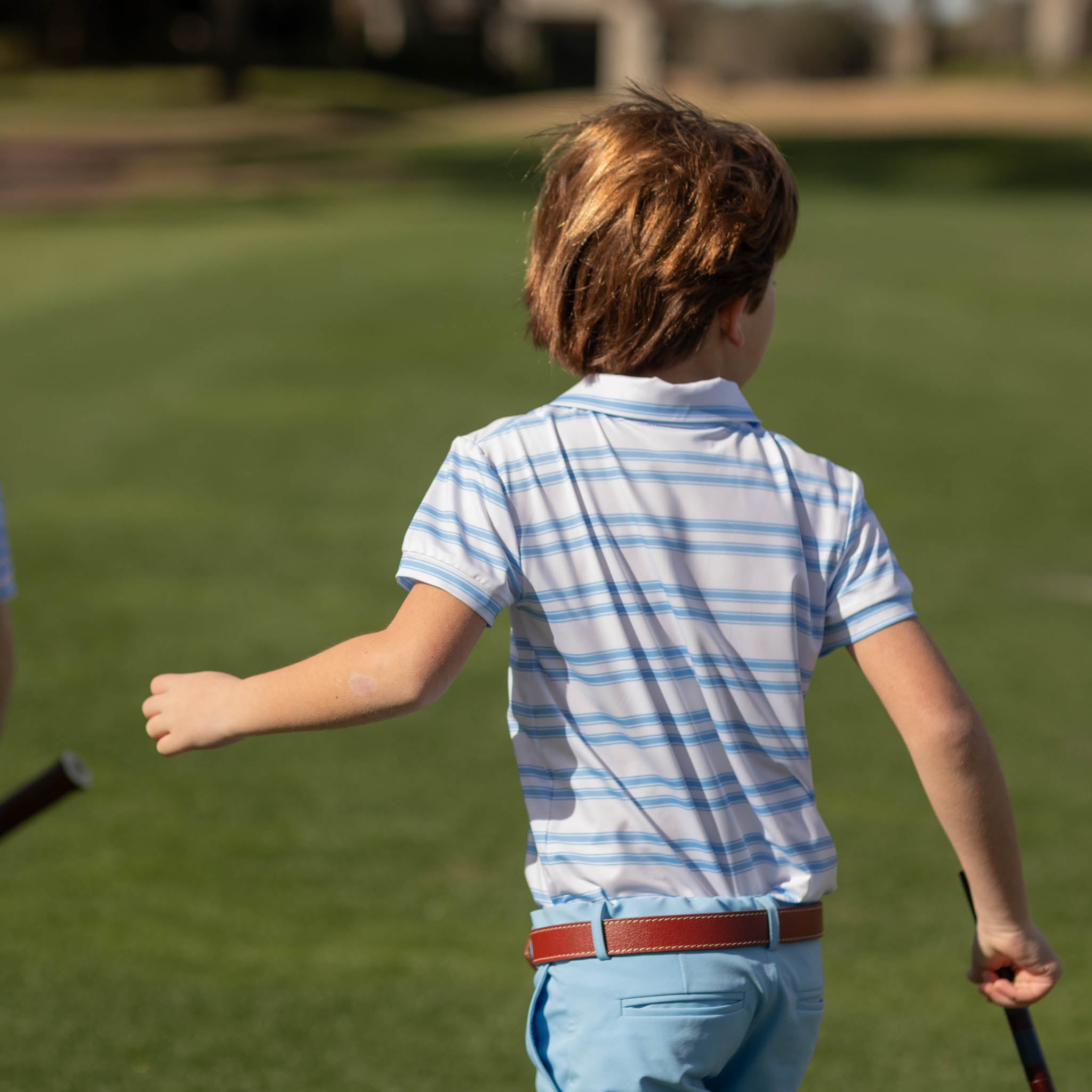 Match Point Polo in Blue & White Stripes - Henry Duvall