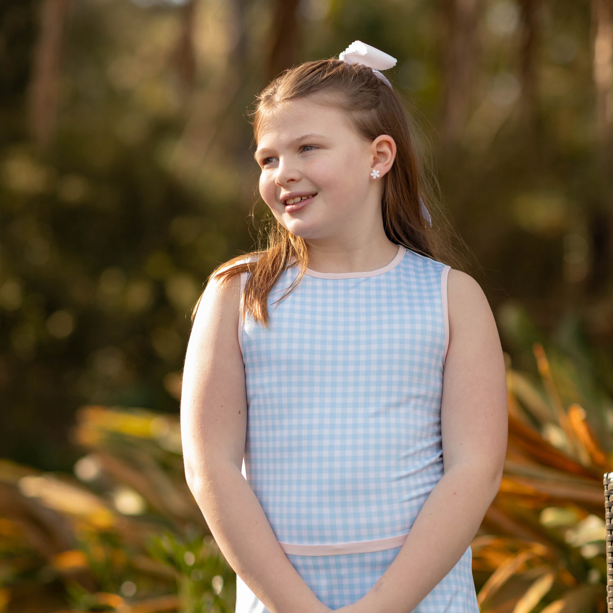 Taft Tennis Dress in Blue Gingham - Henry Duvall