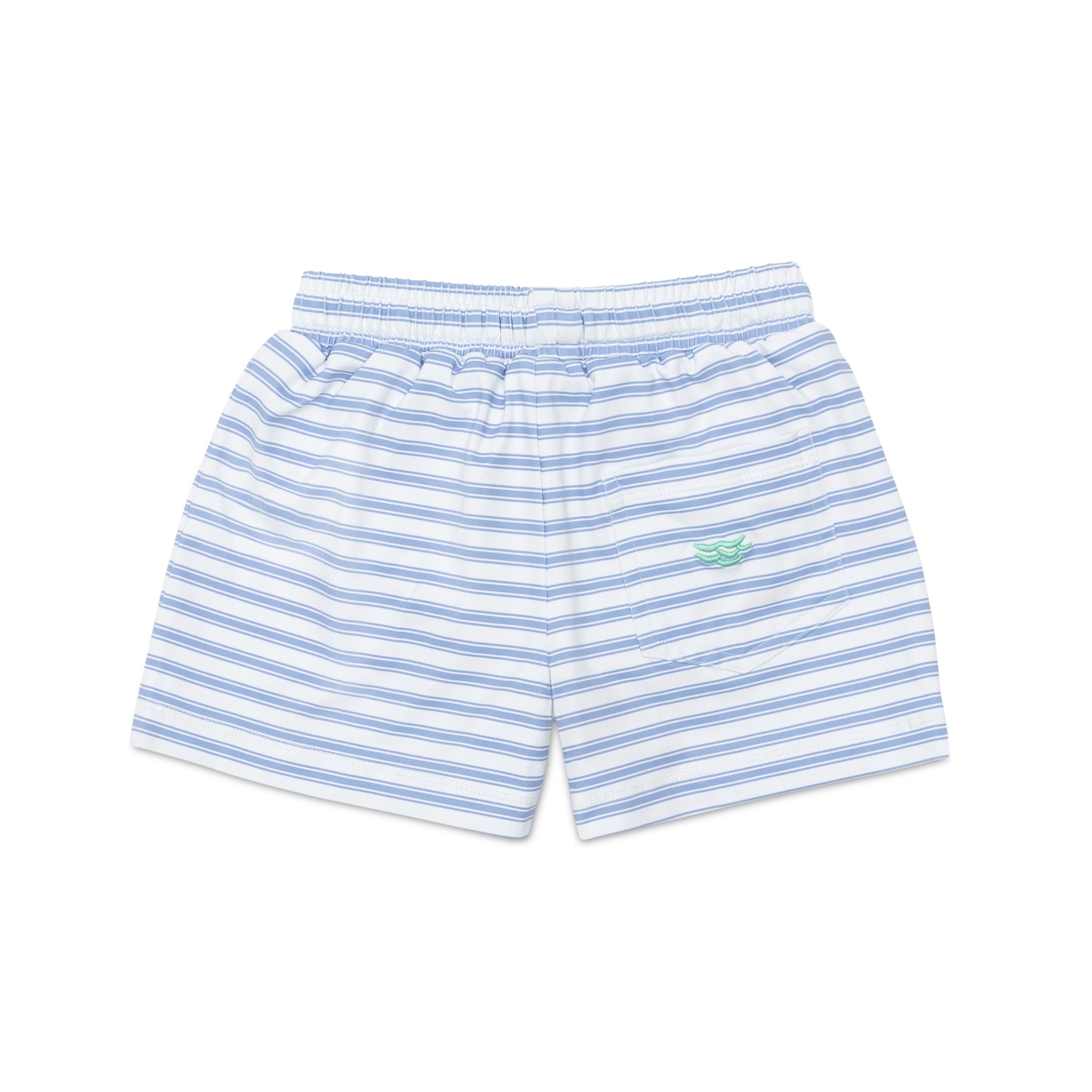 Classic boys’ swim trunks by Henry Duvall in a tailored above-the-knee fit with UPF 50+ protection, featuring an elastic waistband and drawstring for a comfortable summer look.