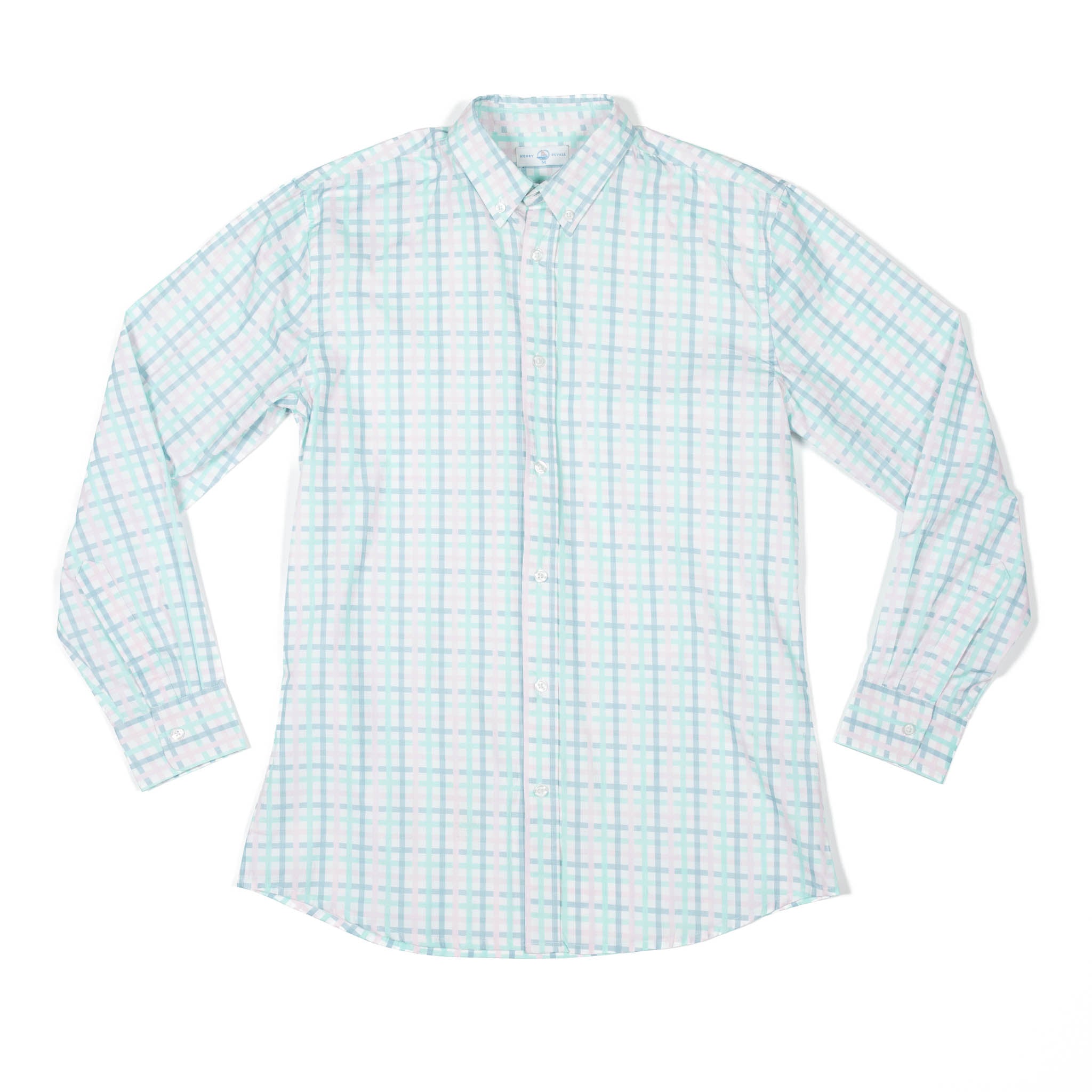 Michael Men's Button Down in Pastel Plaid - Henry Duvall