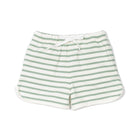 Cozy Coverup Shorts in Green & White Stripe - henry duvall