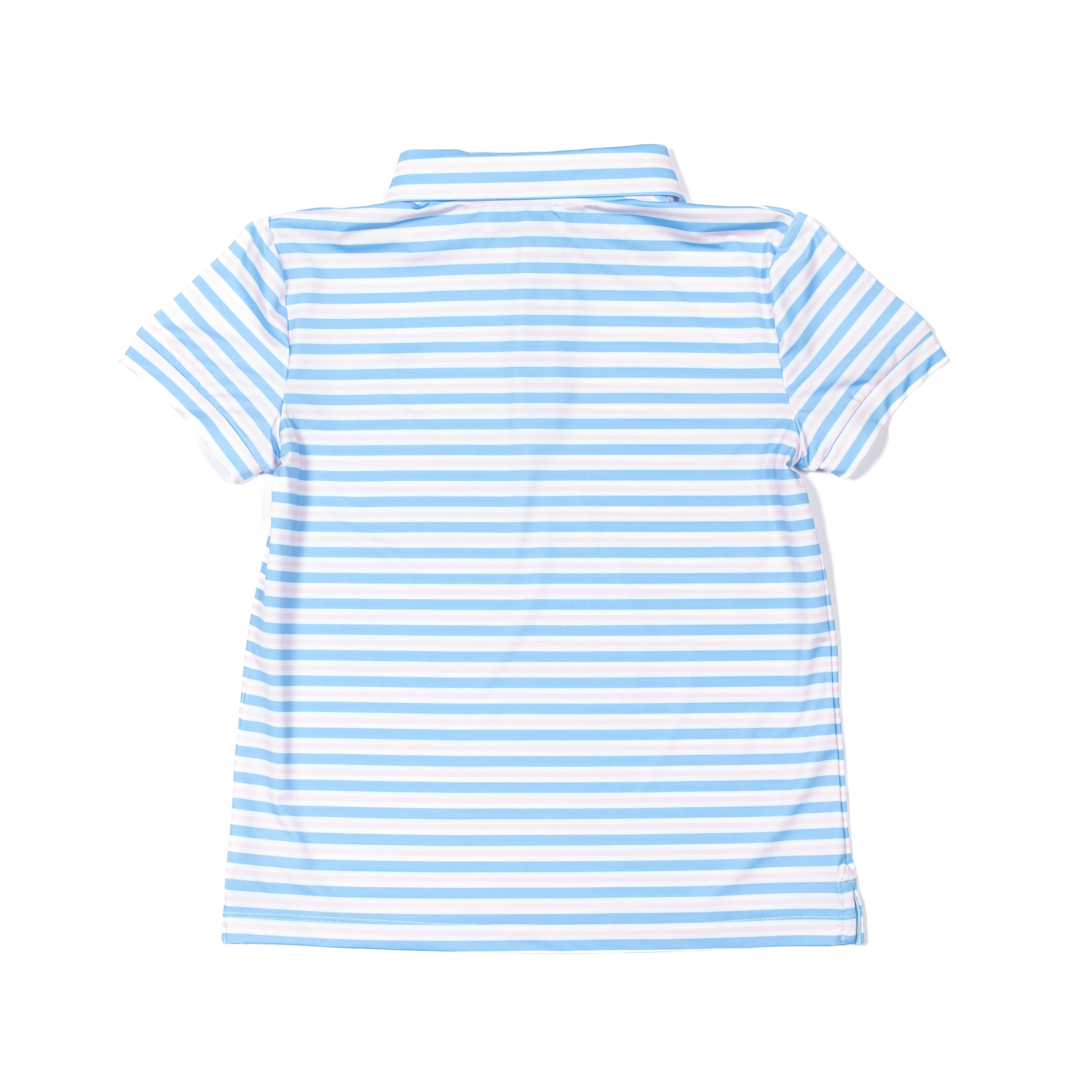 Match Point Polo in Brighton Blue & Pink Stripe - Henry Duvall