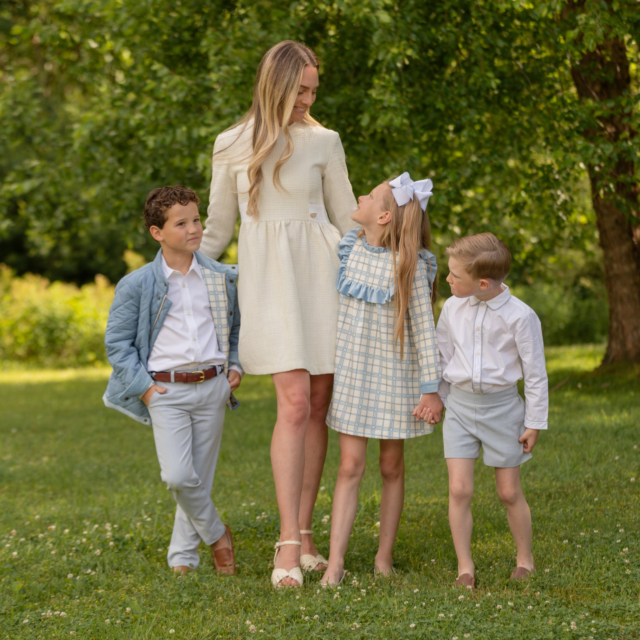 Henry Duvall Caroline Dress in Cream Tweed Cream Tweed L