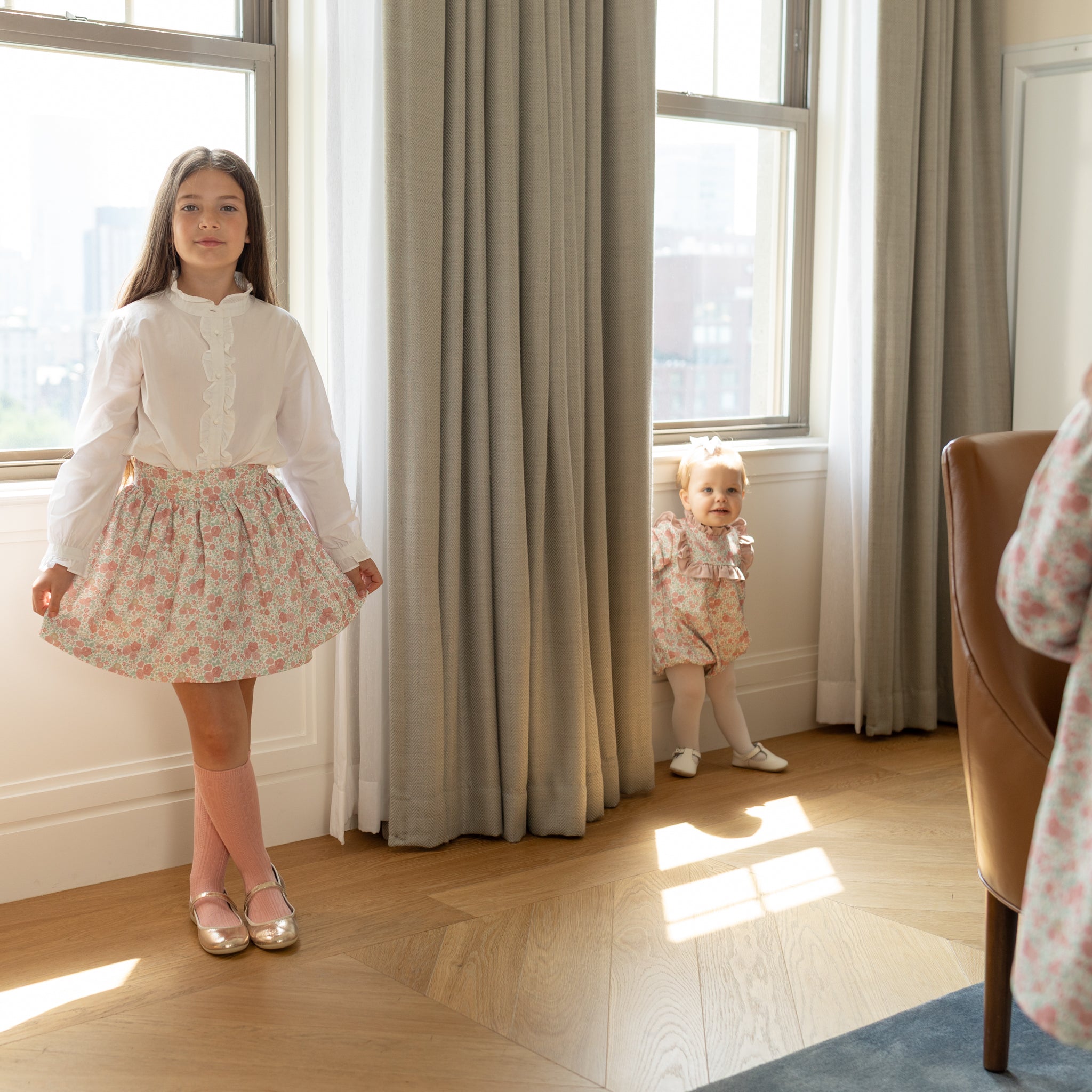 Childrenchic gold Mary Jane shoes for girls with Velcro strap and cushioned sole, perfect for pairing with Henry Duvall fall dresses and party looks