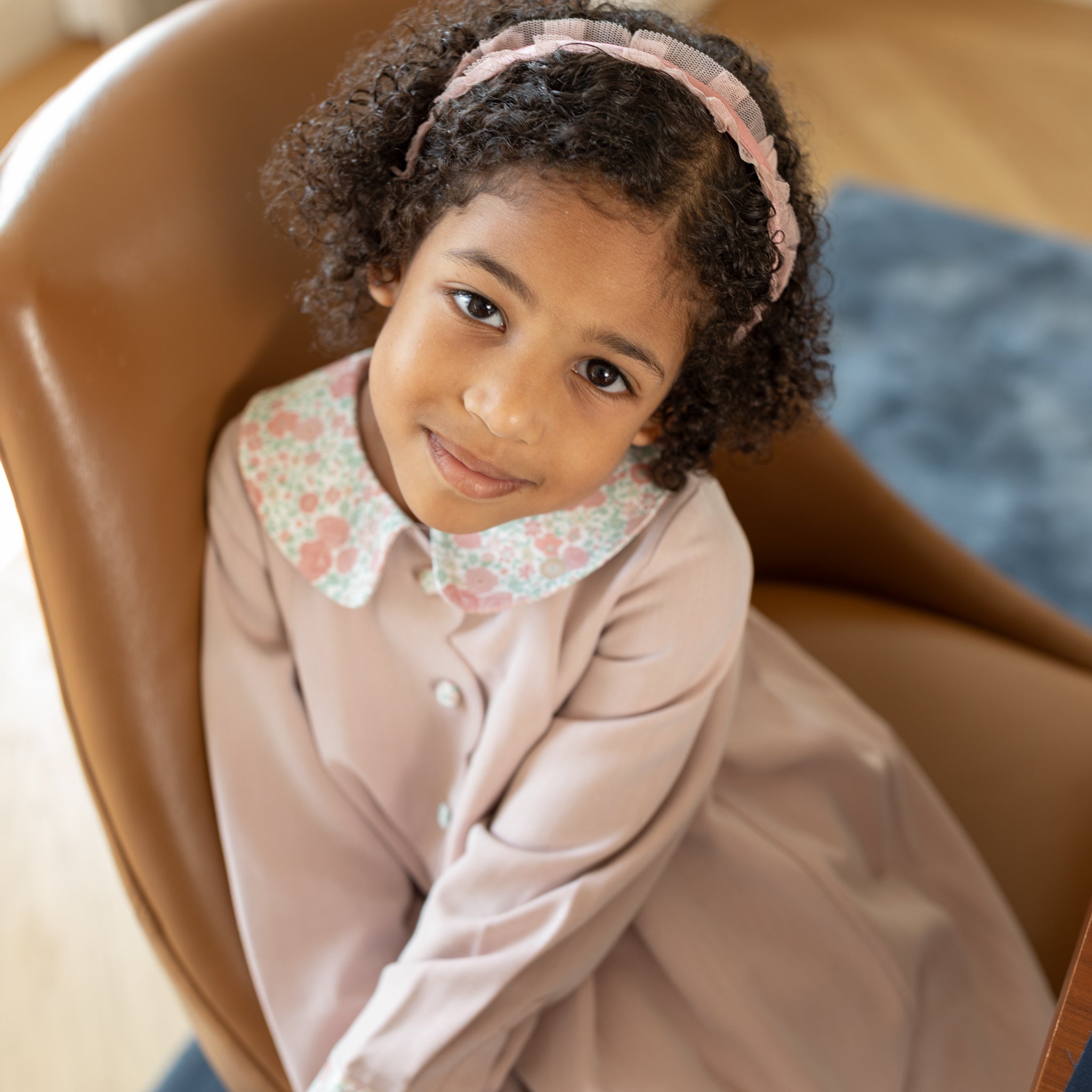 Swan Headband by Eva’s House, satin and tulle European-style girls headband from Switzerland, perfect for special occasions and princess-inspired fall outfits