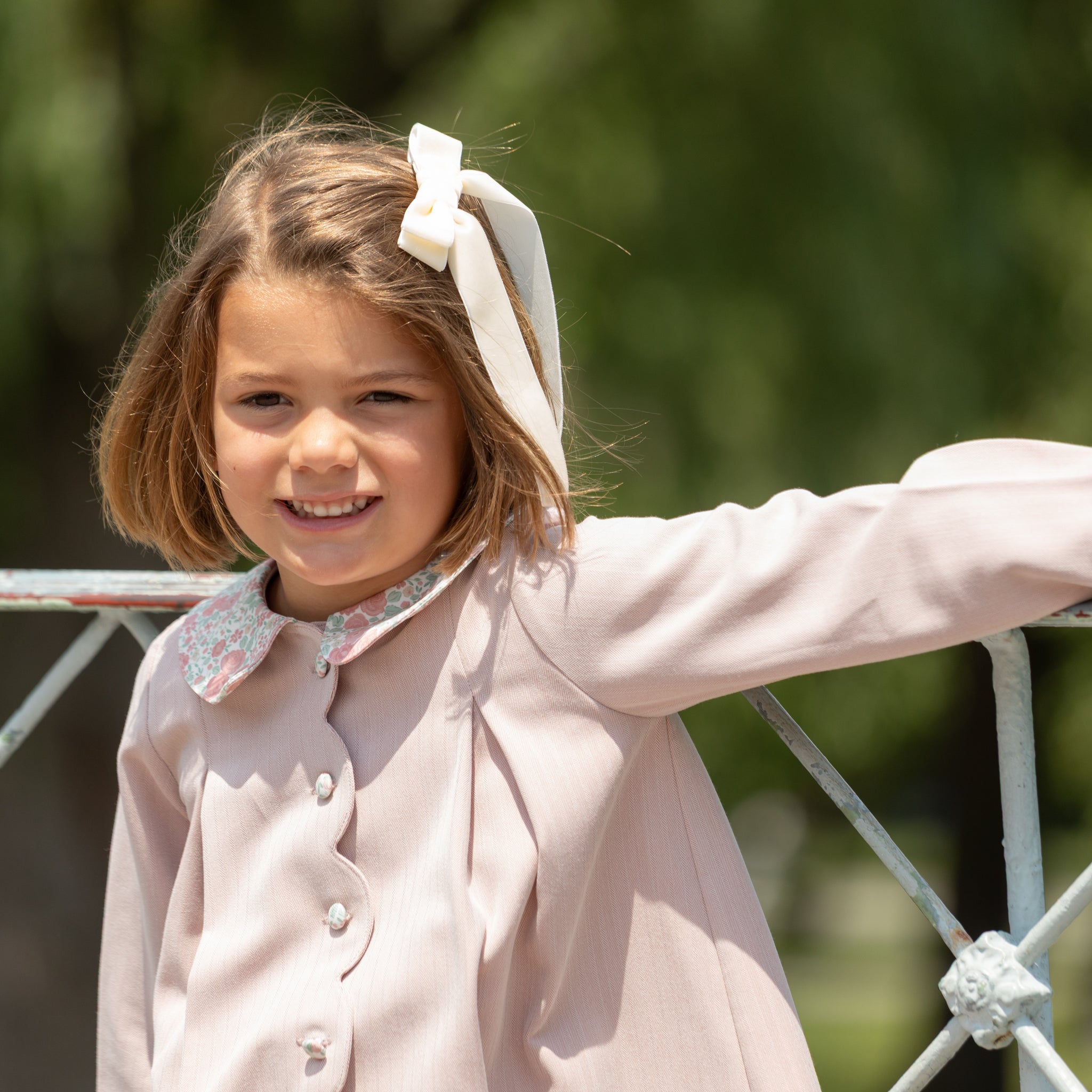 Velvet Jane Bow by Winn & William, handcrafted velvet hair bow with alligator clip, classic fall accessory for girls.