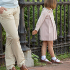 White Scalloped Frill Ankle Socks for girls and toddlers, classic ankle-length socks to coordinate with Henry Duvall’s Fall Collection