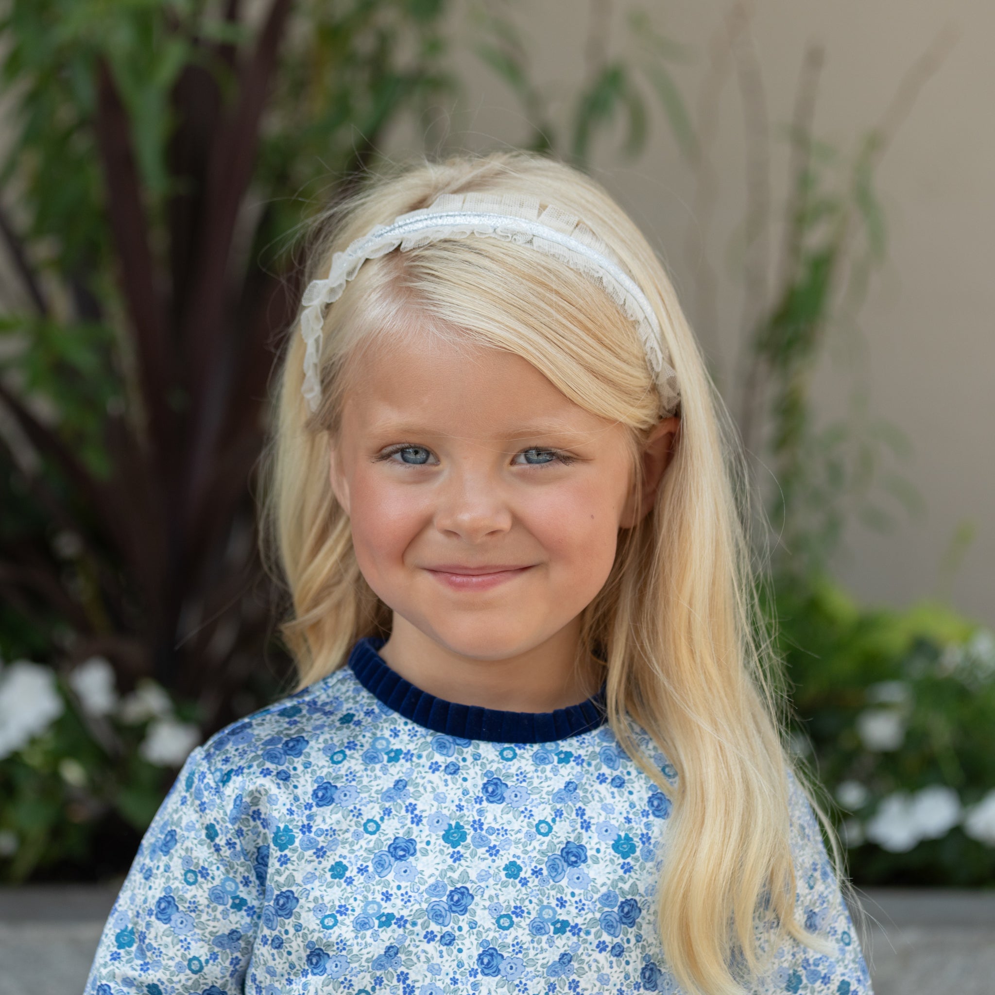 Swan Headband by Eva’s House, satin and tulle European-style girls headband from Switzerland, perfect for special occasions and princess-inspired fall outfits