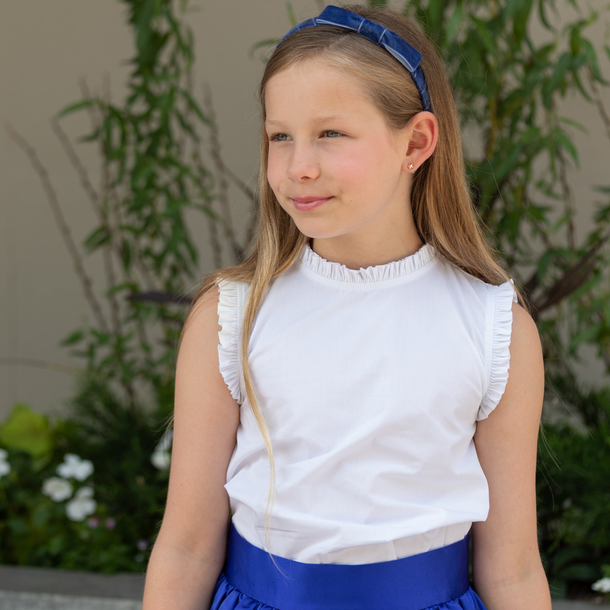 Velvet Lottie Headband by Winn & William, classic girls bow headband hand-wrapped in velvet, perfect accessory for fall outfits and family portraits