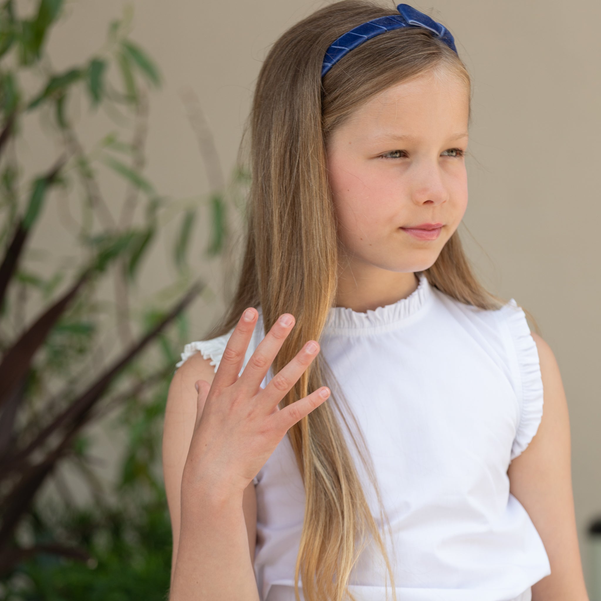 Velvet Lottie Headband by Winn & William, classic girls bow headband hand-wrapped in velvet, perfect accessory for fall outfits and family portraits