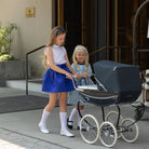 Henry Duvall Sutton Skirt in Boylston Blue, classic fall skirt for older girls designed for subtle sibling coordination with Prescott Plaid and Prescott Petals