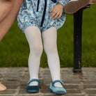 White Microfiber Tights for girls, toddlers, and babies, 2 pair pack of smooth, no-bunch tights designed to coordinate with Henry Duvall’s Fall Collection