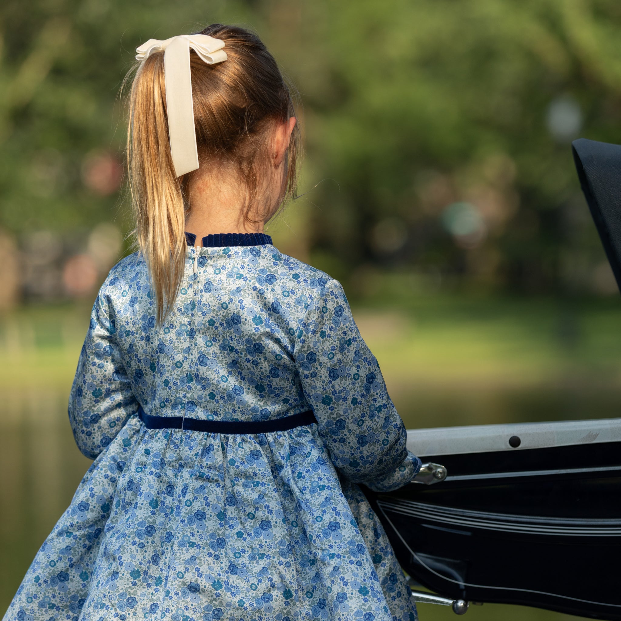 Velvet Jane Bow by Winn & William, handcrafted velvet hair bow with alligator clip, classic fall accessory for girls.
