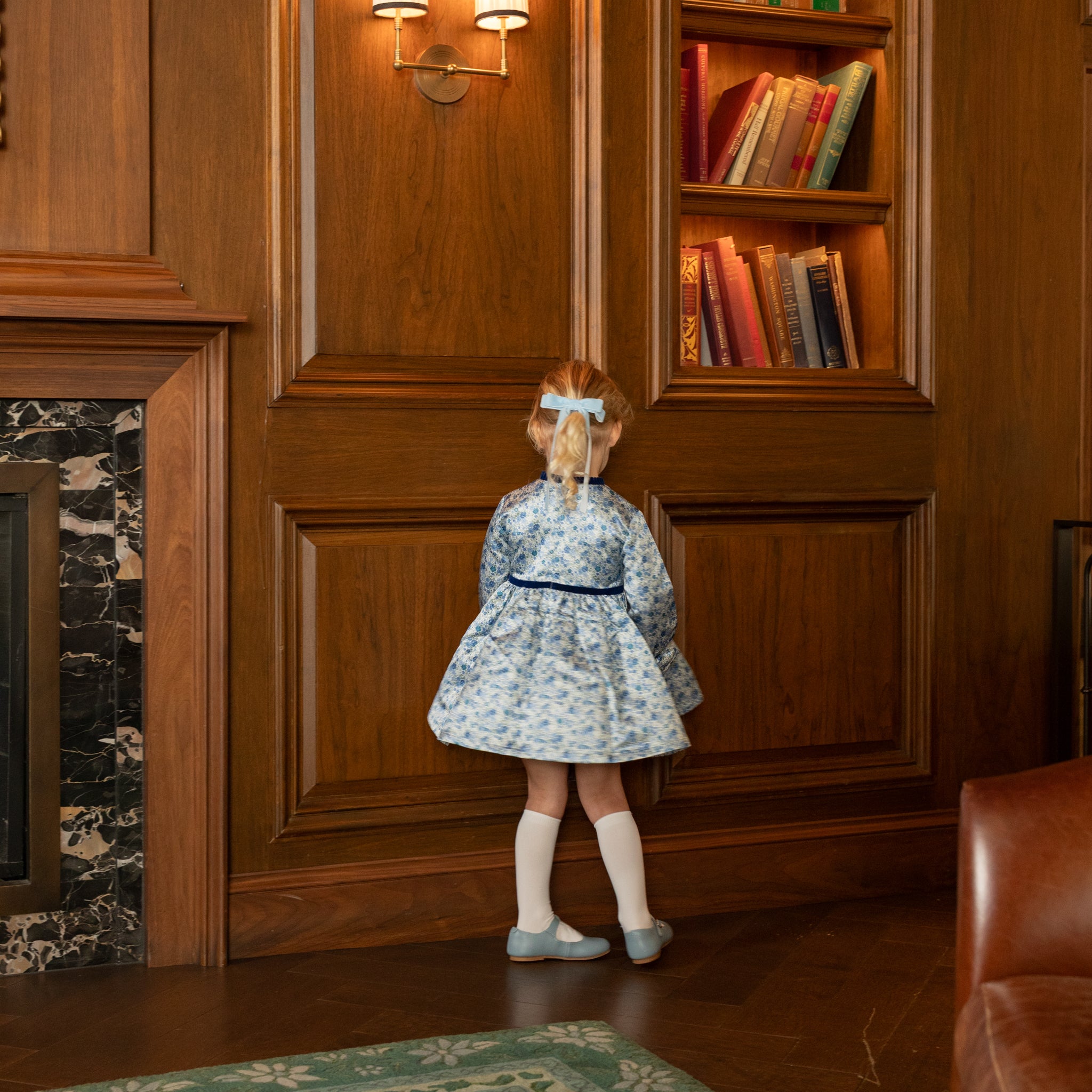 Velvet Jane Bow by Winn & William, handcrafted velvet hair bow with alligator clip, classic fall accessory for girls.