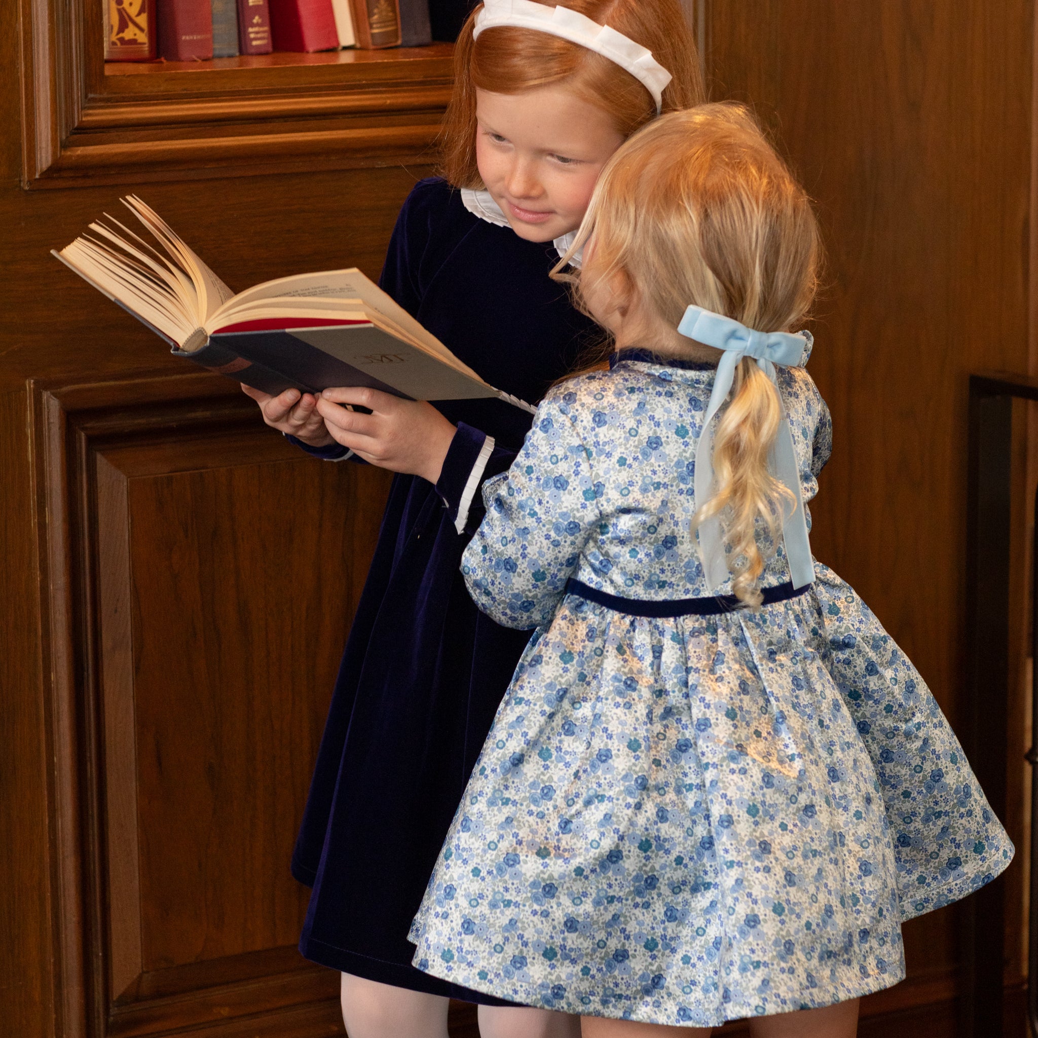 Velvet Jane Bow by Winn & William, handcrafted velvet hair bow with alligator clip, classic fall accessory for girls.