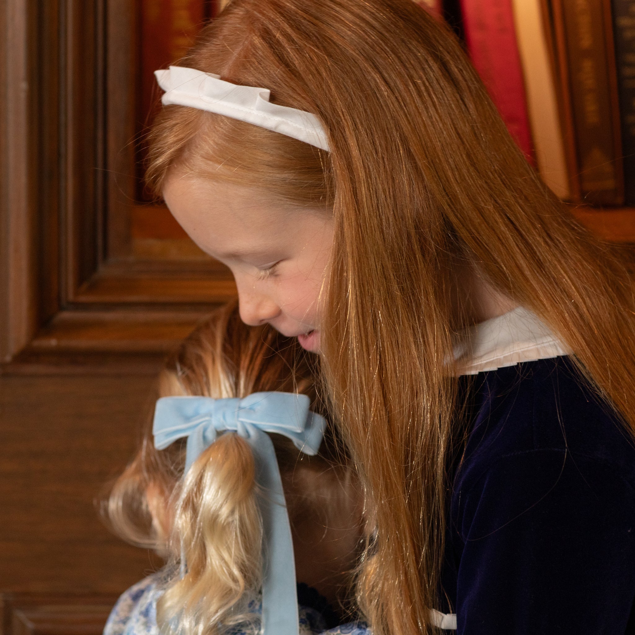 Solid Crown Headband by Eva’s House, cotton blend European-style crown headband from Switzerland, classic girls accessory for everyday or dressy fall outfits