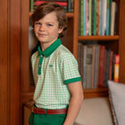 Match Point Polo in Green Gingham - Henry Duvall