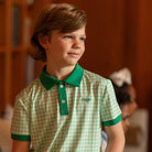 Match Point Polo in Green Gingham - Henry Duvall