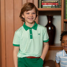 Match Point Polo in Green Gingham - Henry Duvall