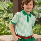 Match Point Polo in Green Gingham - Henry Duvall